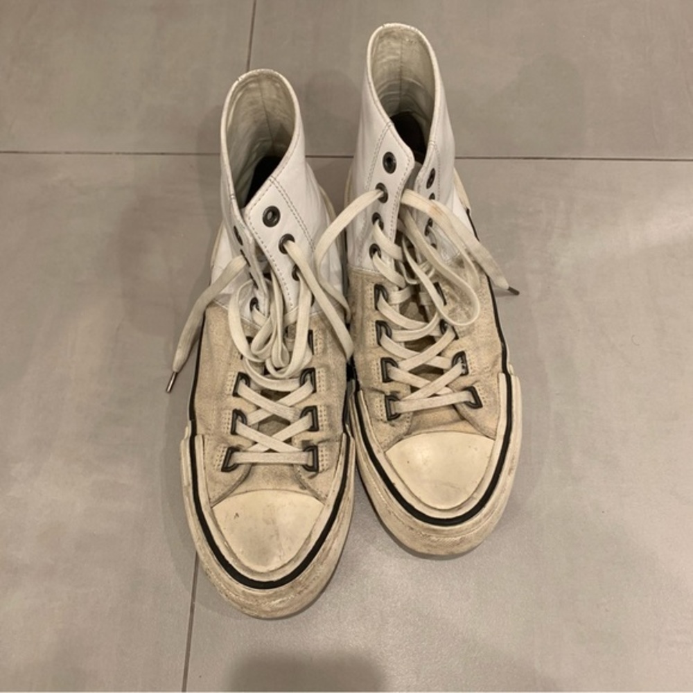 All Saints Men’s Off White High Top Sneakers - Size 10